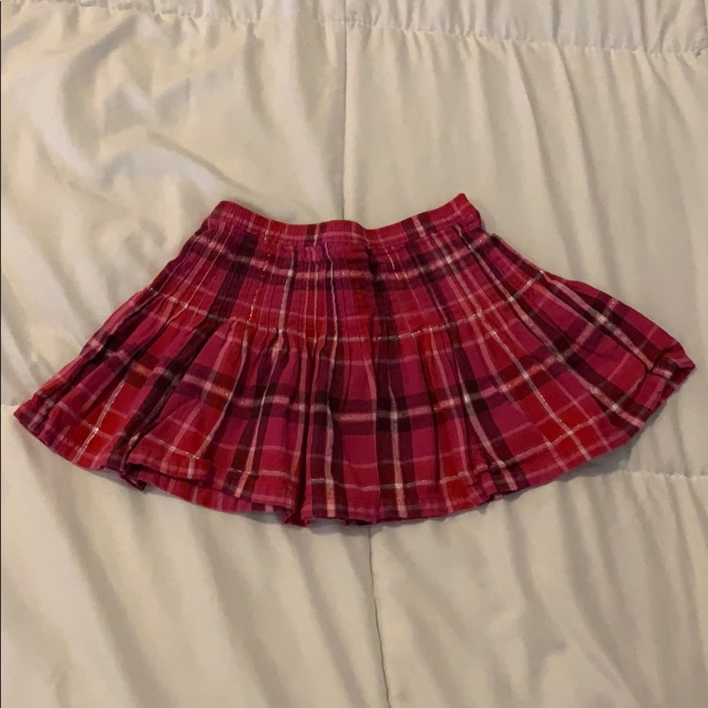 Pink plaid flannel skirt, 3T